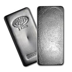 One piece 1 kilo 0.999 Fine Silver Bar Johnson Matthey-85203