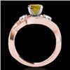 Image 2 : 1.76 CTW Certified Si Intense Yellow Diamond Bypass Solitaire Ring 10K Rose Gold - REF-289T3M - 3504