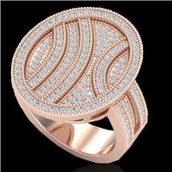 1.25 CTW Micro Pave VS/SI Diamond Ring 14K Rose Gold - REF-111Y3K - 20875