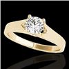 Image 1 : 1.5 CTW H-SI/I Certified Diamond Solitaire Ring 10K Yellow Gold - REF-329A8X - 35166