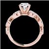 Image 2 : 1.4 CTW H-SI/I Certified Diamond Solitaire Ring 10K Rose Gold - REF-218W2F - 35242