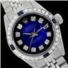 Image 1 : Rolex Men's Stainless Steel, QuickSet, Diam Dial & Diam/Sapphire Bezel - REF-521T4K