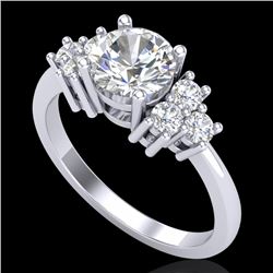 1.5 CTW VS/SI Diamond Solitaire Ring 18K White Gold - REF-409H3A - 36938