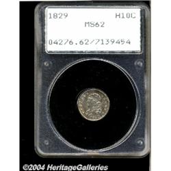 1829[H10C] MS62 PCGS.