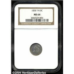 1836[H10C] Large 5C MS64 NGC.