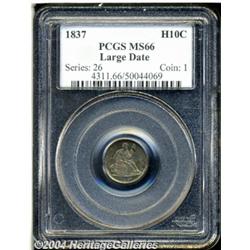 1837[H10C] Large Date (Curl Top 1) MS66 PCGS.