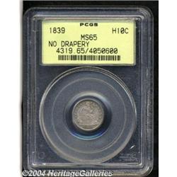 1839[H10C] No Drapery MS65 PCGS.