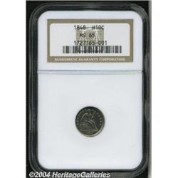 1848[H10C] Medium Date MS65 NGC.