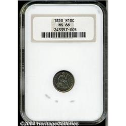 1850[H10C] MS66 NGC.