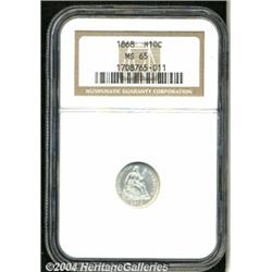 1868[H10C] MS65 NGC.