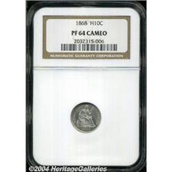 1868[H10C] PR64 Cameo NGC.