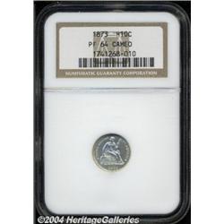 1873[H10C] PR64 Cameo NGC.