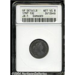 1797[10C] 16 Stars--Damaged--ANACS. VF Details, Net VG8.