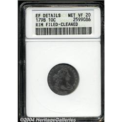 1798[10C] Large 8--Rim Filed, Cleaned--ANACS. XF Details, Net VF20.