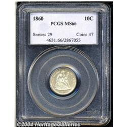 1860[10C] MS66 PCGS.