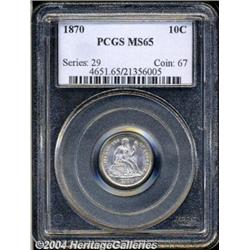 1870[10C] MS65 PCGS.