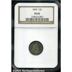 1866[10C] PR65 NGC.