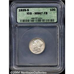 1929-S[10C] MS67 Full Bands ICG.
