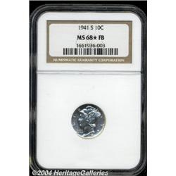 1941-S[10C] MS68 [S Full Bands NGC.