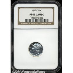 1942[10C] PR65 Cameo NGC.