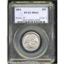 1892[25C] MS64 PCGS.