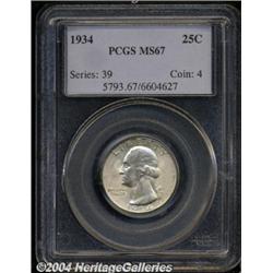 1934[25C] . MS67 PCGS.