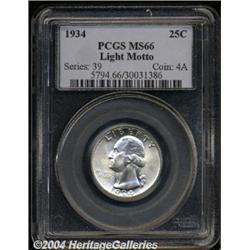 1934[25C] Light Motto MS66 PCGS.