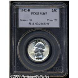 1942-D[25C] MS67 PCGS.