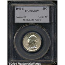 1950-D[25C] MS67 PCGS.