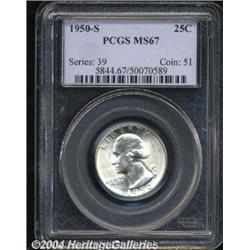 1950-S[25C] MS67 PCGS.