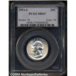 1951-S[25C] MS67 PCGS.