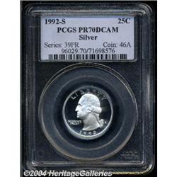 1992-S[25C] Silver PR70 Deep Cameo PCGS.