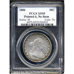1806[50C] Pointed 6, No Stem XF45 PCGS.