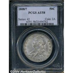 1808[50C] AU58 PCGS. Incorrectly attributed by PCGS as the 1808/7 variety.