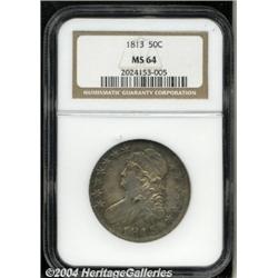 1813[50C] MS64 NGC.