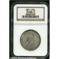 1830[50C] Small 0 MS65 NGC.