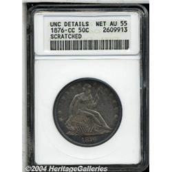 1876-CC[50C]--Scratched--ANACS. Unc Details, Net AU55.