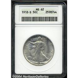 1918-S[50C] MS62 ANACS.