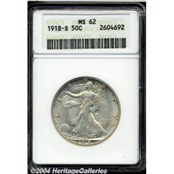 1918-S[50C] MS62 ANACS.