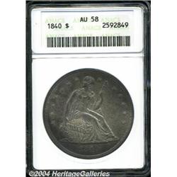 1840[S$1] AU58 ANACS.