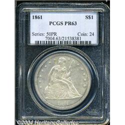 1861[S$1] PR63 PCGS.