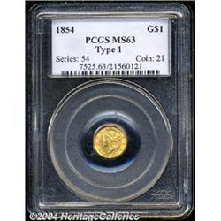 1854[G$1] Type One MS63 PCGS.