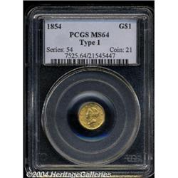 1854[G$1] Type One MS64 PCGS.