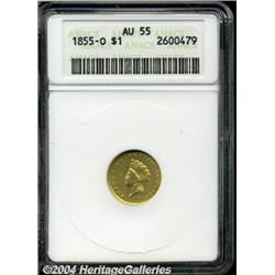 1855-O[G$1] AU55 ANACS.