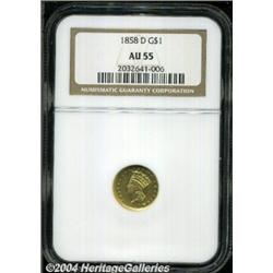 1858-D[G$1] AU55 NGC.