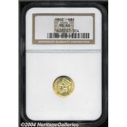 1862[G$1] MS66 NGC.