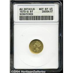 1870-S[G$1]--Scratched--ANACS. AU Details, Net XF45.