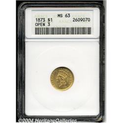 1873[G$1] Open 3 MS63 ANACS.
