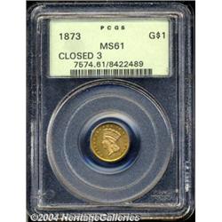 1873[G$1] Closed 3 MS61 PCGS.