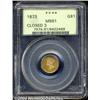 Image 1 : 1873[G$1] Closed 3 MS61 PCGS.
